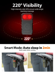 BSCOBBER EyeRad-1 Bike Radar Tail Light — night riding visibility demonstration