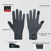 YKYWBIKE winter cycling gloves - green colourway