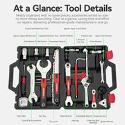 ROCKBROS bike repair tool kit - in use