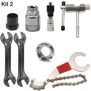 Bike repair tool kit tools laid out