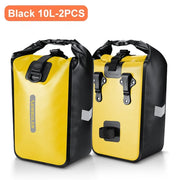 Roll-top bag pair mounted on both fork legs
