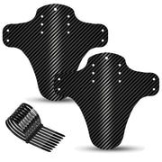 Carbon-Look Ultralight MTB Fender Set — tool-free clip mechanism detail