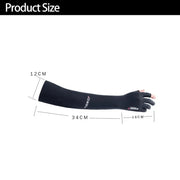 Sun protection gloves extended cuff detail