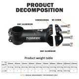 TOSEEK Ultralight Alloy Stem — Adjustable Angle 31.8mm