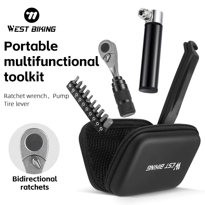 WEST BIKING portable repair toolkit - product photo