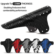 Carbon-Look Ultralight MTB Fender Set — carbon-fibre pattern front and rear fenders