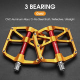 WEST BIKING Ultralight Pedals — CNC 3-Bearing Reflective