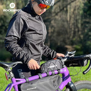 ROCKBROS Top Tube Frame Bag 1L — water-resistant bag with reflective branding