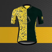 Short sleeve cycling jersey in white