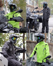 Rain suit reflective strips at night