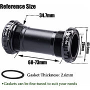 BUCKLOS BSA bottom bracket cups, close-up