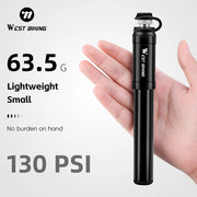 WEST BIKING mini bike pump - close-up detail