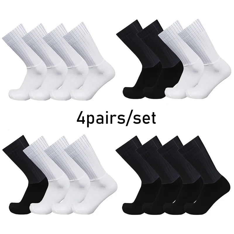 Aero silicone cycling socks, 4-pair set - product photo