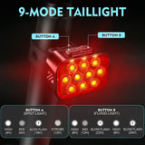 BUCKLOS Front &amp; Rear Light Set — USB Rechargeable
