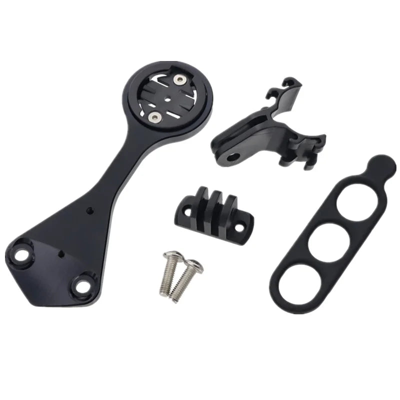 Aluminium computer mount for Pinarello F, angled view