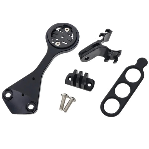 Aluminium computer mount for Pinarello F, angled view