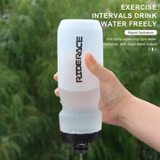 RIDERACE squeeze sports water bottle, grey finish