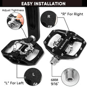 BUCKLOS Dual-Function MTB Pedals — included SPD cleats