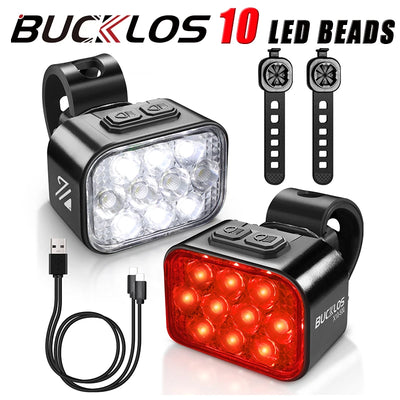 BUCKLOS COB &amp; LED Front/Rear Light Combo