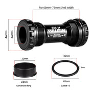 WALGUN BSA Threaded Bottom Bracket — 24mm spindle version