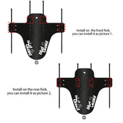 MTB mudguard rear fender close-up
