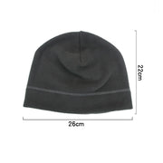 Cycling beanie stretched to show elastic fit