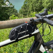 ROCKBROS Top Tube Frame Bag 1L — water-resistant bag with reflective branding