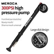 MEROCA 300PSI shock pump - pressure gauge detail