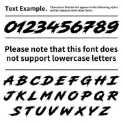 Custom vinyl decal font chart