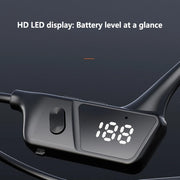 Bone conduction headphones worn on the head