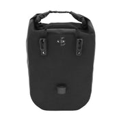 Rack bag carried as a crossbody bag on the shoulder strap