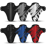 Carbon-Look Ultralight MTB Fender Set — carbon-fibre pattern front and rear fenders