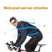 Cycling jacket hood tucked away