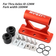 MUQZI fork mount bike rack - mounted on trailer