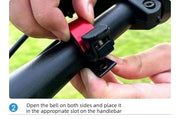Alloy bike bell striker lever detail
