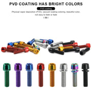 Colourful alloy steel stem bolt, yellow finish