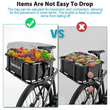 Heavy-Duty Rear Bike Basket — Metal Rack with Storage Bag