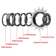 MUQZI cassette cog spacer and lockring