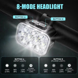 BUCKLOS COB &amp; LED Front/Rear Light Combo