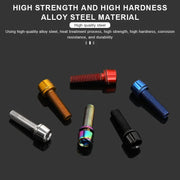 Colourful alloy steel stem bolt, red finish