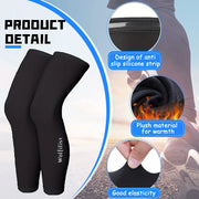 Leg warmers worn while riding