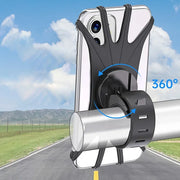 Universal Bike Phone Mount — one-handed lazy-bracket handlebar mount
