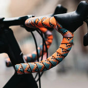 Braided bar tape wrapped on drop handlebars