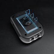 Ravemen FR500 bike light, battery indicator detail