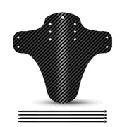 Carbon-Look Ultralight MTB Fender Set — carbon-fibre pattern front and rear fenders