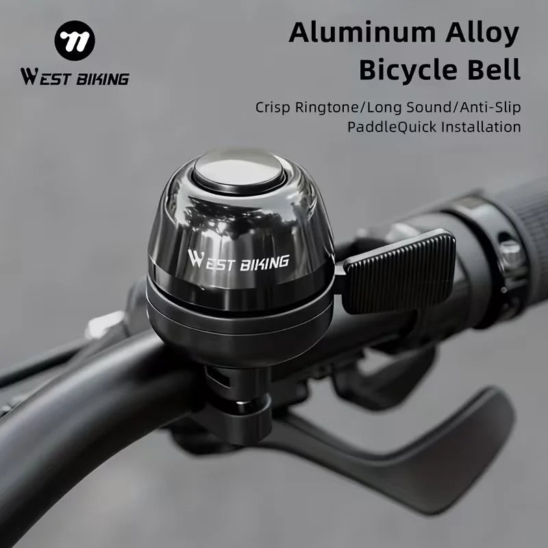 Aluminium loud bike bell — polished alloy dome