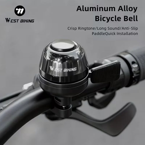 Aluminium loud bike bell — polished alloy dome