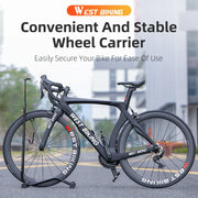 WEST BIKING 3-in-1 Bike Parking & Repair Stand — vertical parking mode