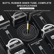 RIDERACE Butyl Inner Tube — 700C — butyl tube for 700x18-43C tyres
