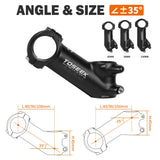 TOSEEK Ultralight Alloy Stem — Adjustable Angle 31.8mm